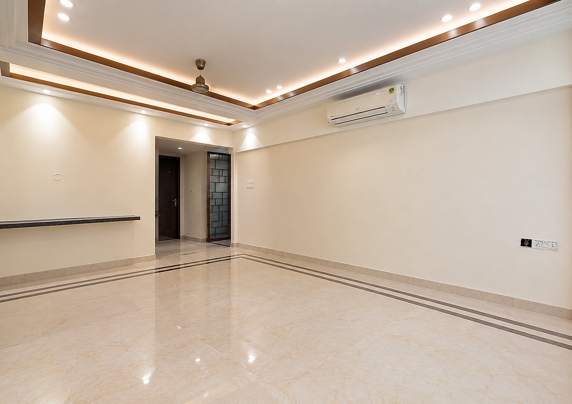 A bare room, before any interior work