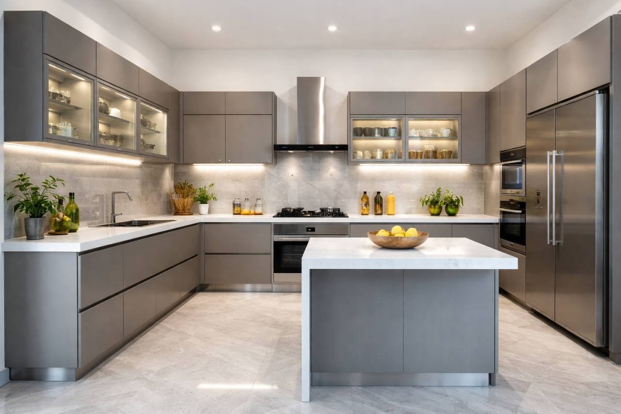 Modular kitchen woodwork by Shree Balaji Industries
